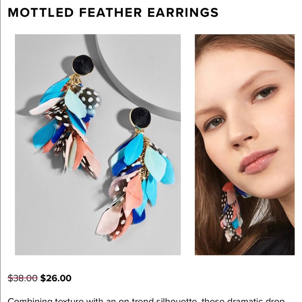 Baublebar Mottled Feather Earrings